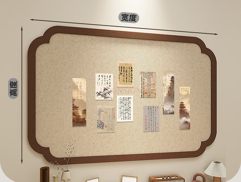 Engraved Wood Frame - 1개 국산 스타일 펠트 보드 사진