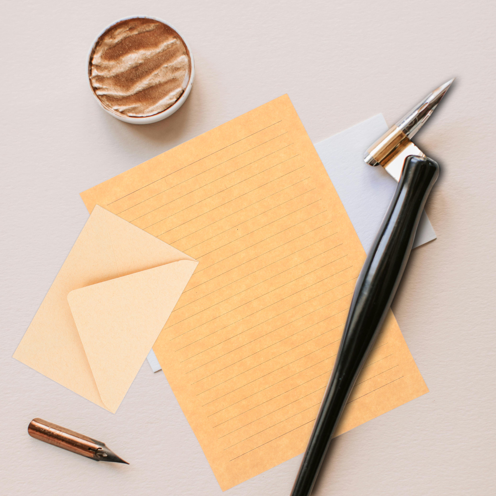 Wax Seal Letter Kit - 1세트: 고급스러운 빈티지 스타일의 편지 세트,