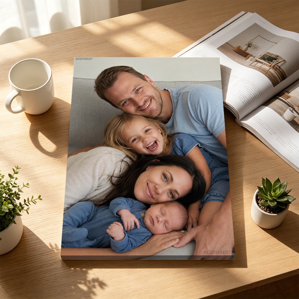Engraved Wood Frame - 2D 맞춤형 사진 캔버스 벽 장식,