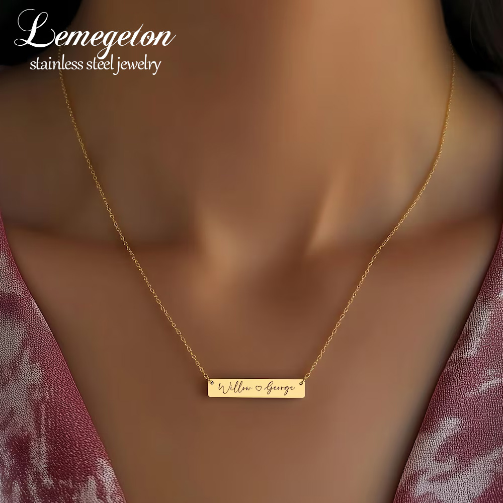 맞춤형 미니멀리스트 바 네임 목걸이, 맞춤 손글씨 펜던 - Handwriting Necklace Bar 리뷰 및 가격