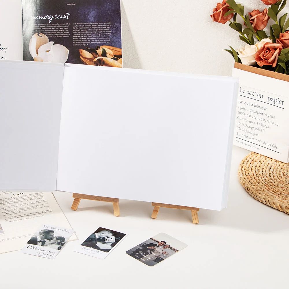 개인화 된 결혼식 방명록 우아한 화이트/블랙 게스트 로 - Custom Photo Book 리뷰 및 가격