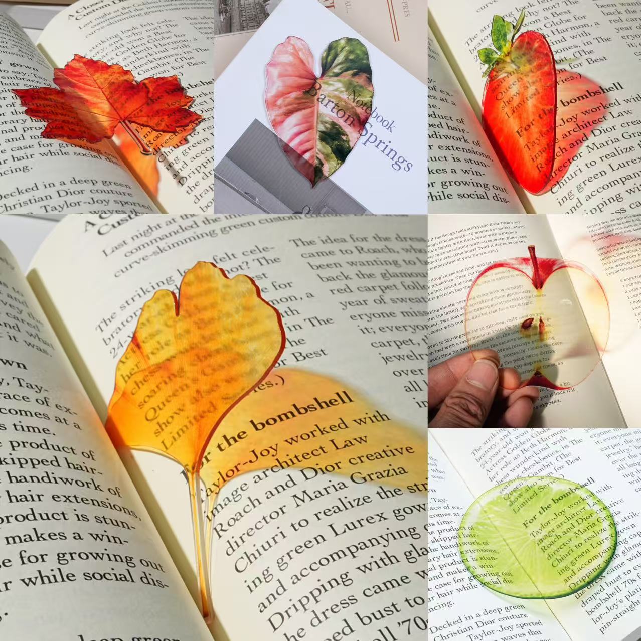 새로운 섬세한 잎사귀 책갈피 투명한 독특한 포도 토마토 - Dried Flower Bookmark 리뷰 및 가격